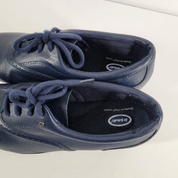 Womens Dr. Scholls Lace Up Shoes 9 M Double Air Pillow Insoles Comfort Navy Blue - Picture 5 of 9